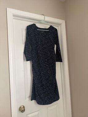 Women’s Navy Space-Dye Knit Maternity Dress Size Small